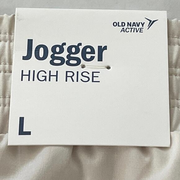 Old Navy Jogger Cargo Pants Womens Size L Cream Lined Stretch Casual Travel - Picture 14 of 16